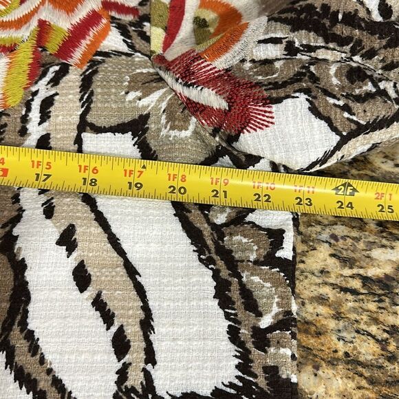 Chico's Odina Brushed Kat Floral Cotton 3/4 Sleeve Jacket Size XL - Picture 8 of 9